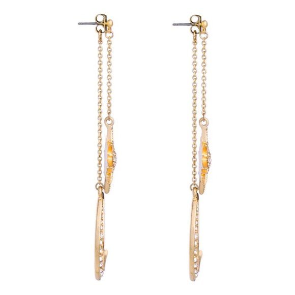 Crescent Moon and Star Earrings - Picture 2 of 5